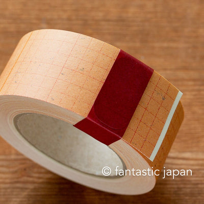 classiky Kraft paper tape -30mm red square #45213-01-  by Craft Log's