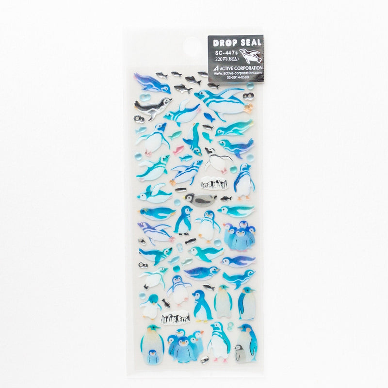 Hard gel 3D sticker -Penguins-