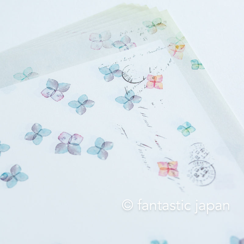Yohaku Letter Writing set -Hydrangea- / M-022 /