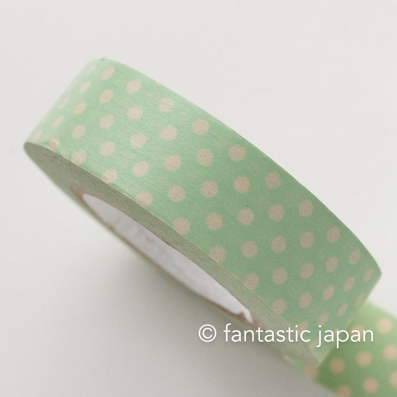 classiky dot washi tape -yellow green-