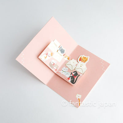 Birthday Pop-up card -cats from letters-