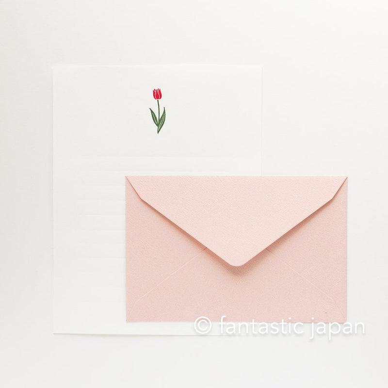 Letterpress letter set / mois et fleurs -tulip- by EL COMMUN