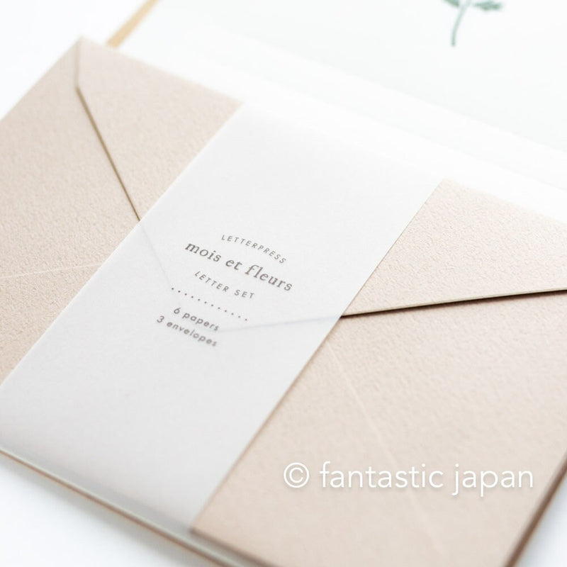 Letterpress letter set / mois et fleurs -anemone- by EL COMMUN