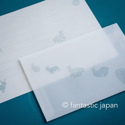 handmade Letter Writing set -rabbit- by tegamiya