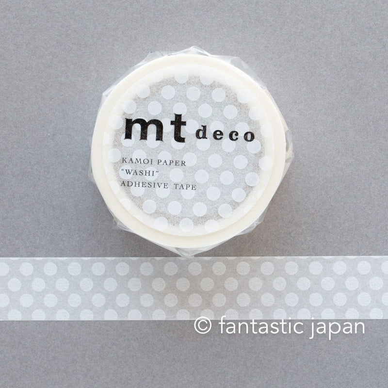 mt washi tape deco -dot white- / MT01D367R / 15mm wide