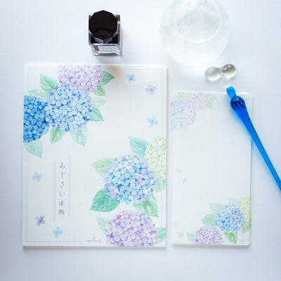 Hallmark Writing Letter Pad and Envelopes -Hydrangea- / Nihon hallmark product /