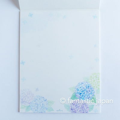 Hallmark Writing Letter Pad and Envelopes -Hydrangea- / Nihon hallmark product /
