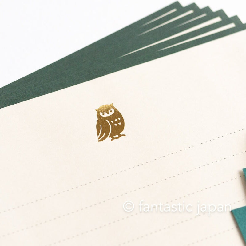 Foil stamping Letter Writing set - Lucia "owl"-