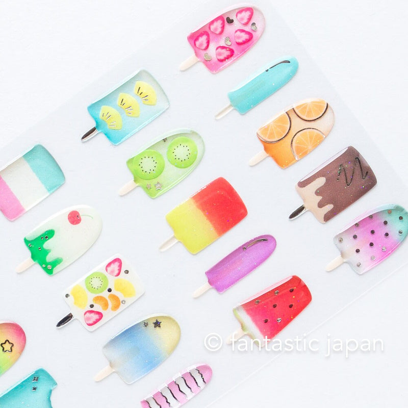 Hard gel 3D sticker -ice candy-