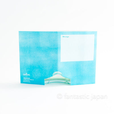 Greeting card  -Curved goldfish Aquarium-