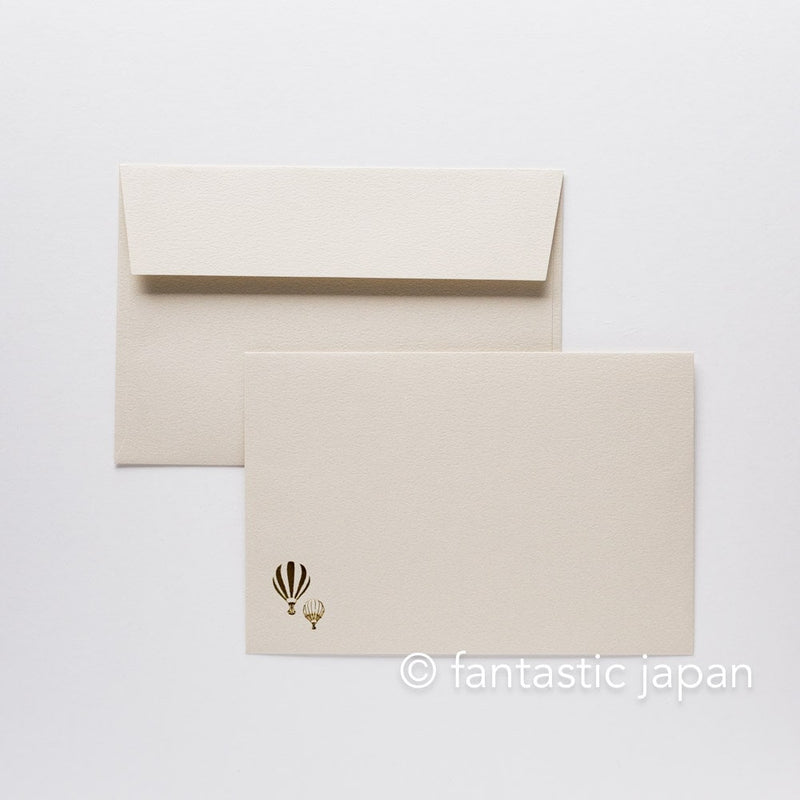 Gold foiled Letter Writing set -Polite letters "air balloons"- by Tsutsumu company limited