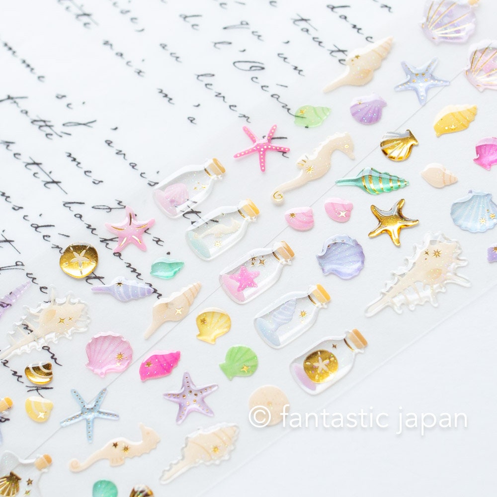 Hard gel 3D sticker -shells- – Fantastic Japan