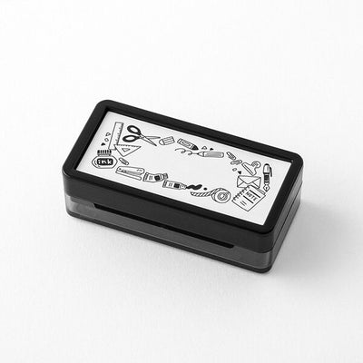 Paintable stamp half size -stationery-