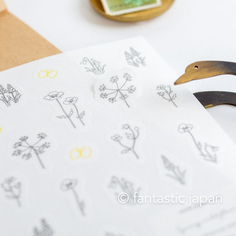 Hütte paper works die-cut Masking Sticker -HS-010  Spring wild flowers-