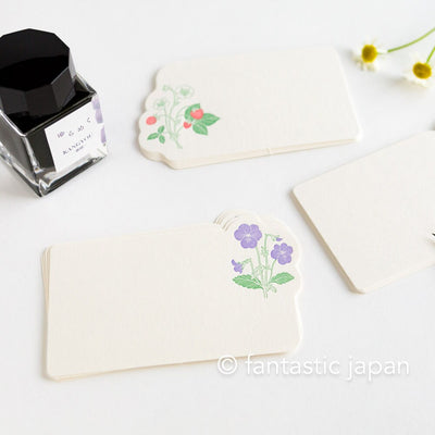 Hütte paper works die-cut mini message card -pansy-