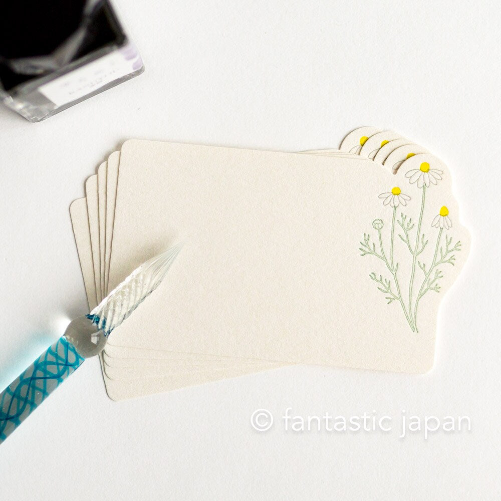 Mini Message Card Hütte paper works die-cut mini message card -chamomile- – Fantastic Japan