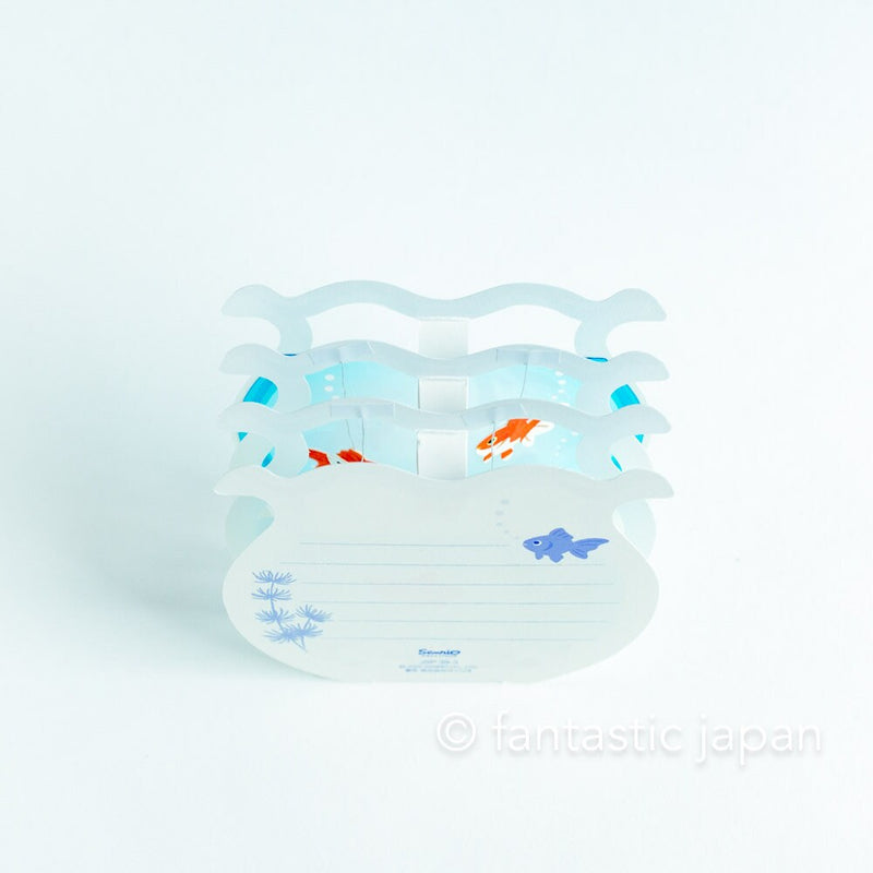 Greeting card  -goldfish bowl-