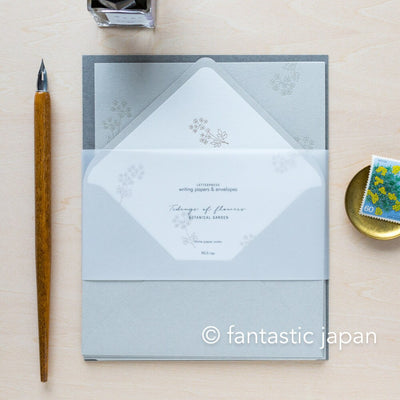 HÜTTE paper works / Letterpress stationery set with envelope liner -angelica-