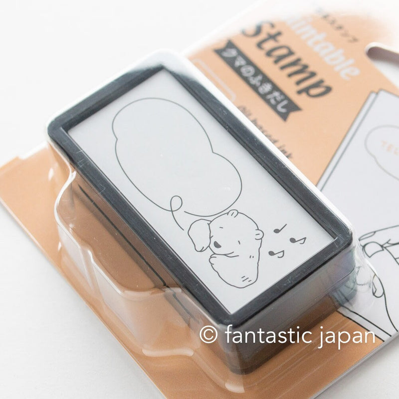 Paintable stamp half size -bear&