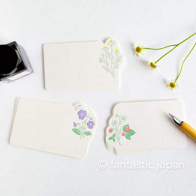 Hütte paper works die-cut mini message card -chamomile-