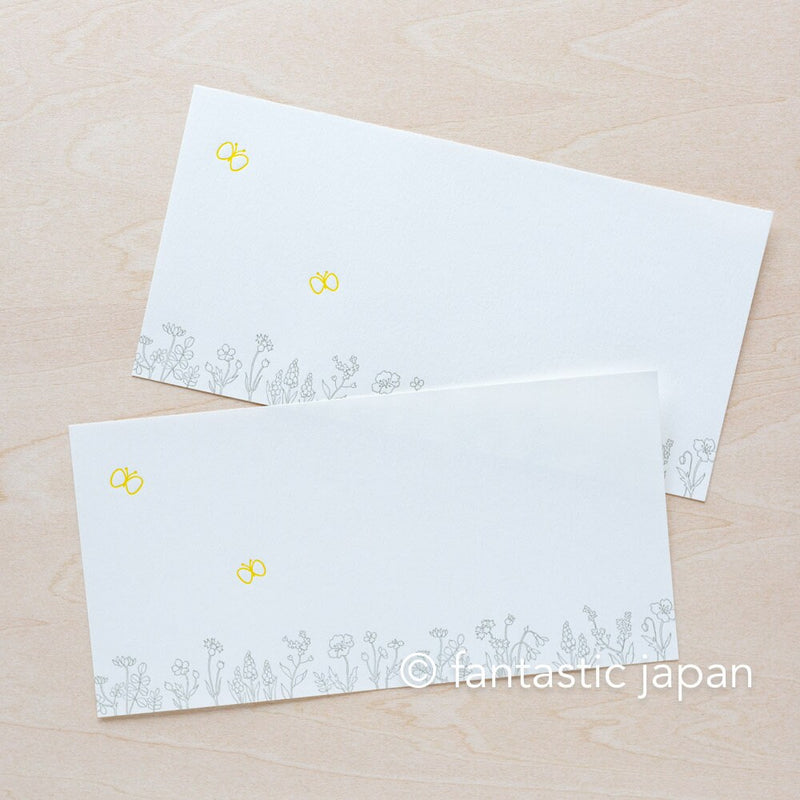 Hütte paper works Letterpress letter pad -wild flowers-