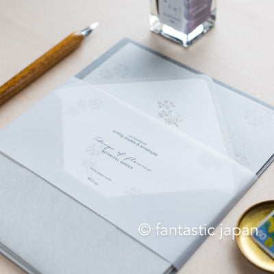 HÜTTE paper works / Letterpress stationery set with envelope liner -angelica-