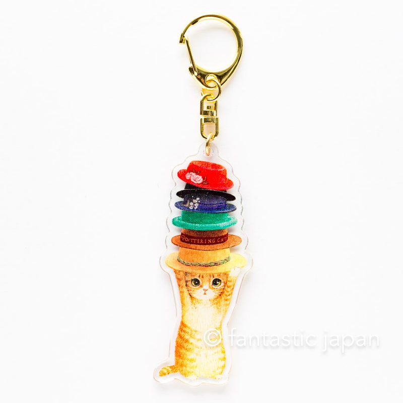 Pottering cat Acrylic Key chain -hat-