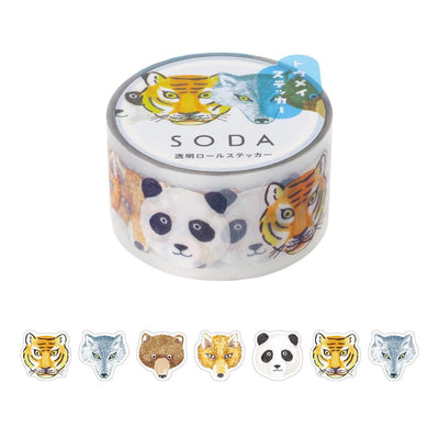 SODA / Clear PET roll sticker  -zoo-