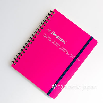 DELFONICS / Rollbahn spiral notebook Large (5.6" x 7.1" )  -rose-