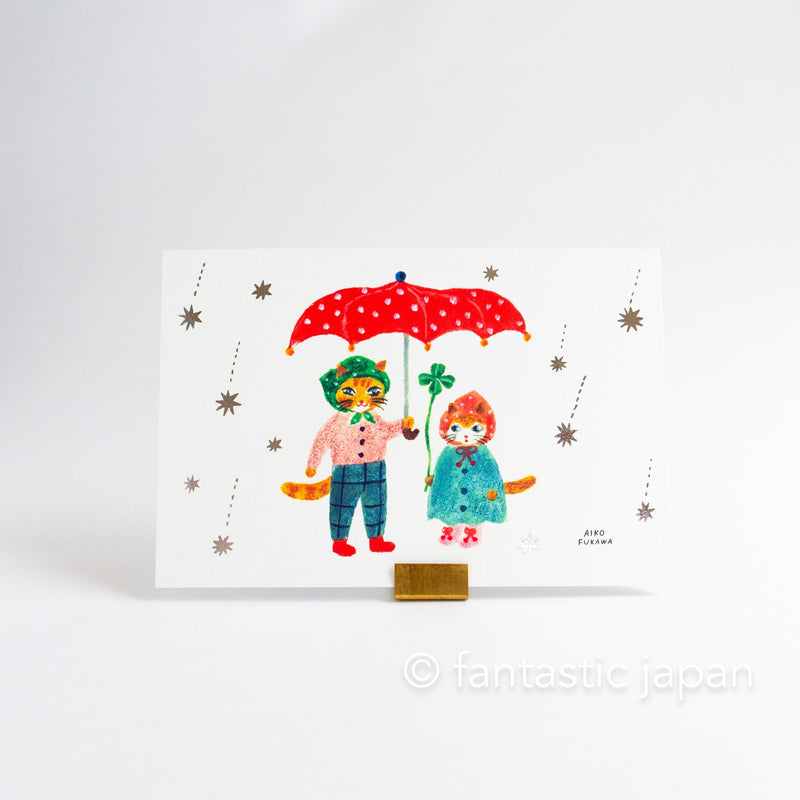 Cozyca post card / -raindrops- by Aiko Fukawa