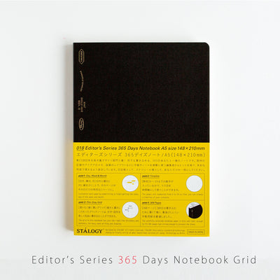 STALOGY  / 018 Editors Series 365 Days Notebook Grid -black-