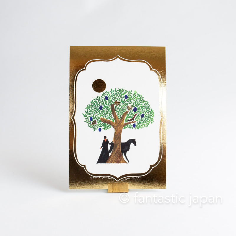 Cozyca post card / -tree/gold- by nishishuku