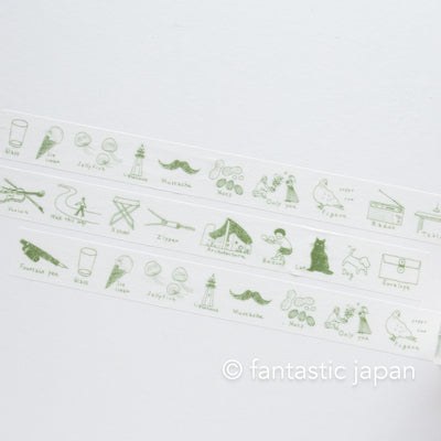 Classiky washi tape -rough sketches "alphabet"- by ShunShun /