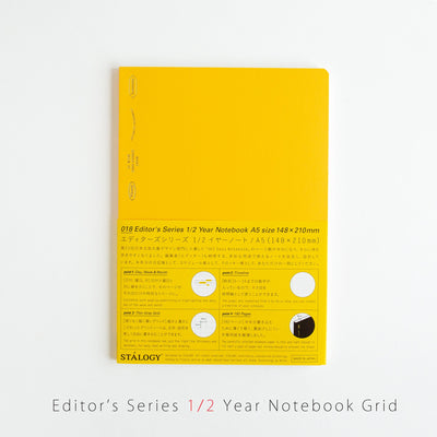 STALOGY  / 018 Editors Series 1/2 year Notebook Grid -yellow-