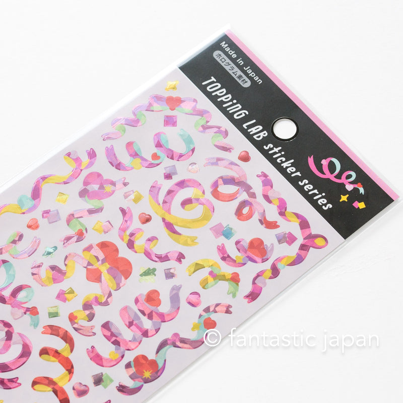 Pink Lab Stickers GAIA sticker / Topping LAB -pink ribbon- – Fantastic Japan