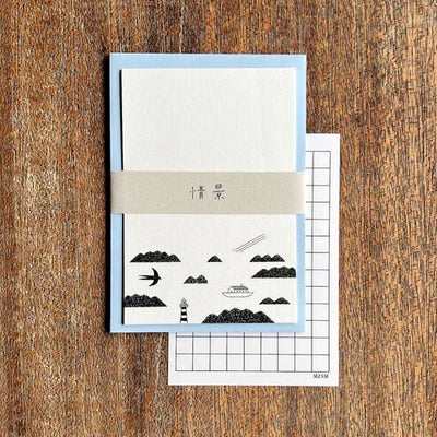 mizushima / one two words mid-size letter set / -Seto inland sea- designed by shunshun