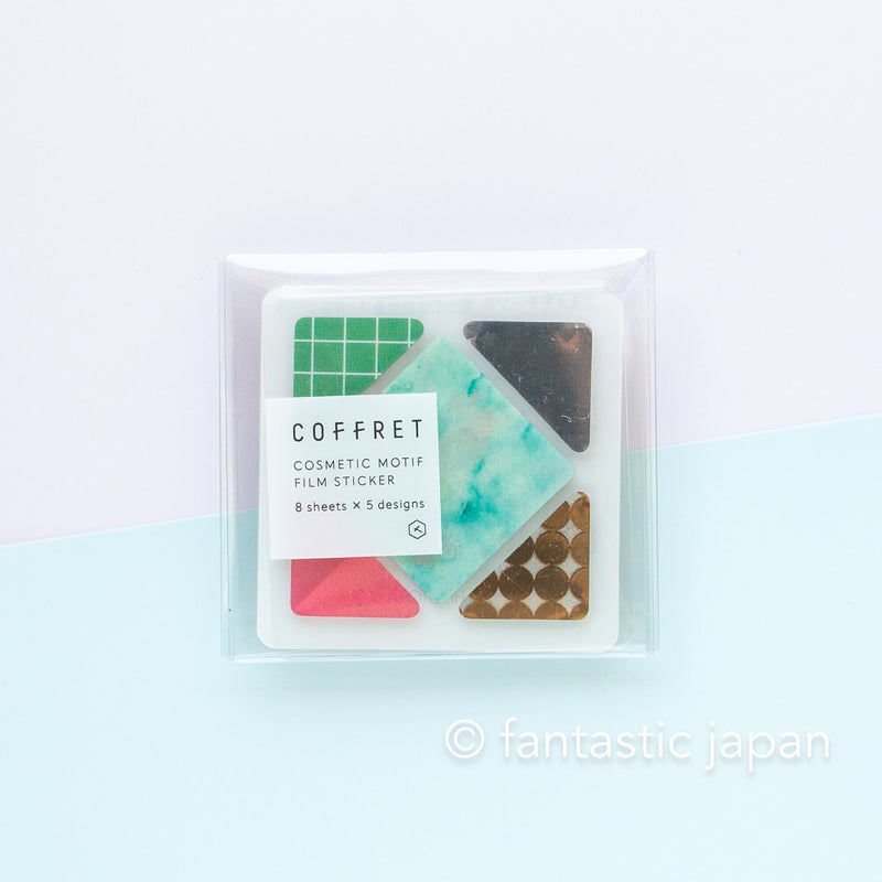 HITOTOKI PET sticker / COFFRET square -forest green- / COFS002