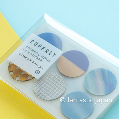 HITOTOKI PET sticker / COFFRET circle -horizon blue- / COFC001