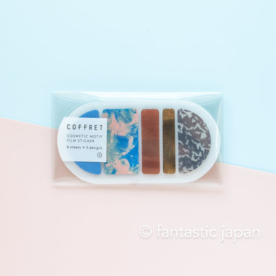 HITOTOKI PET sticker / COFFRET round -horizon blue- / COFR001