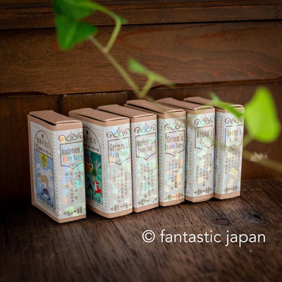 Postage flake stickers in a match box -Aesop's Fairy Tales 2 -