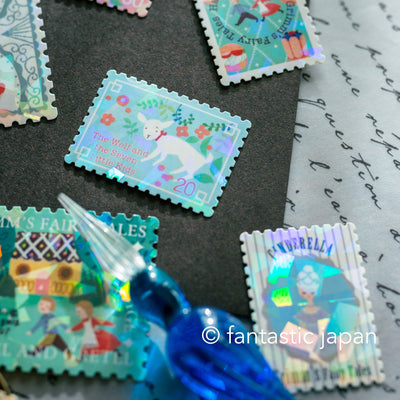 Postage flake stickers in a match box -Grimm's Fairy Tales 1 -