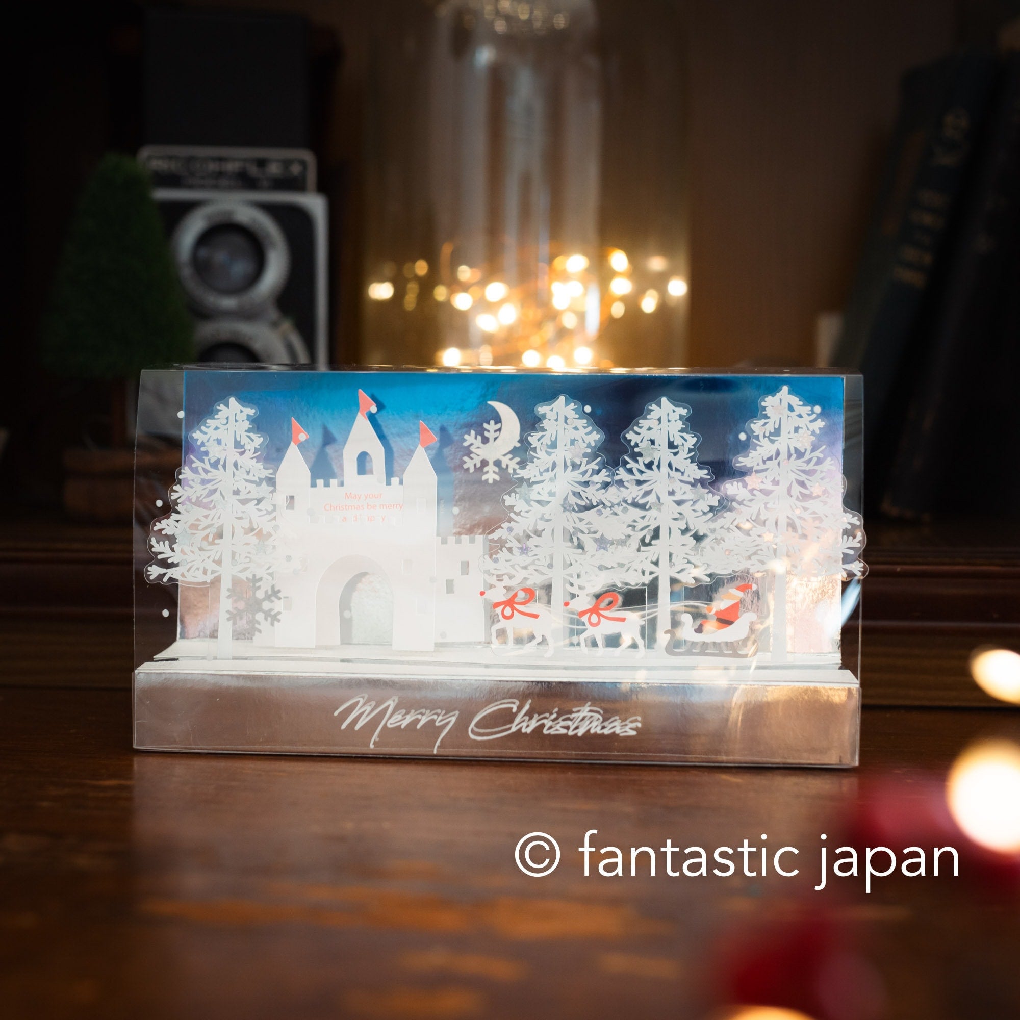 Christmas cubic pop-up card -castle- – Fantastic Japan