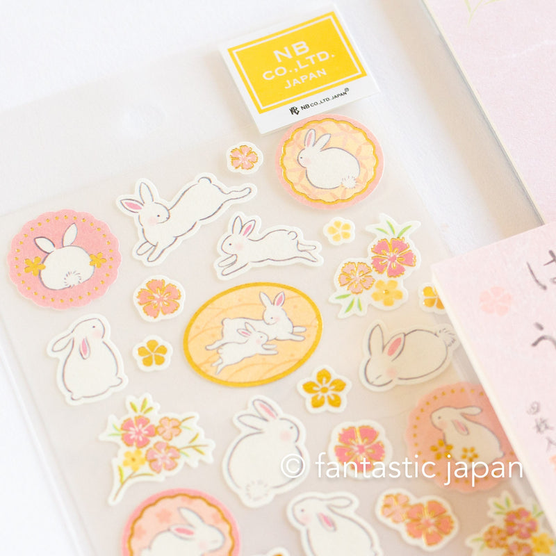 Washi Japanese sweet rabbits sticker / NB  sticker /