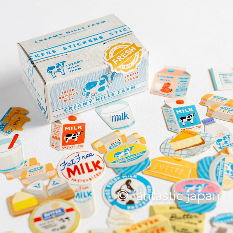 Die-cut hologram flake stickers in a tiny delivery box -Daily products-