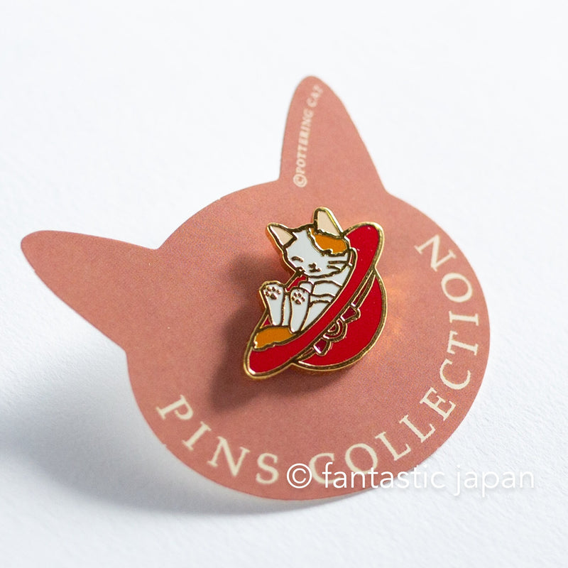 Pottering Cat hard enamel pin -hat-