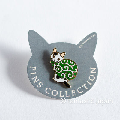 Pottering Cat hard enamel pin -Japanese theief cat-
