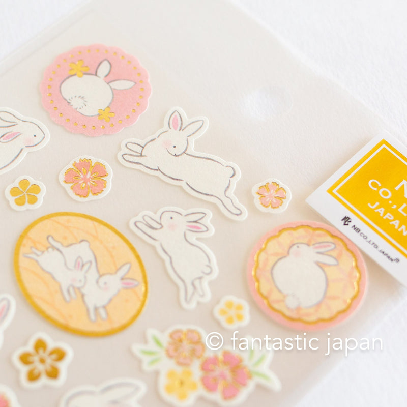 Washi Japanese sweet rabbits sticker / NB  sticker /