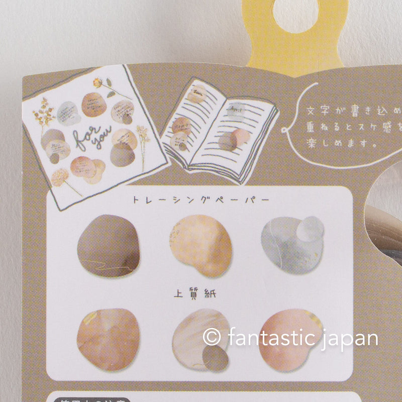Q-LIA  flake nuance sticker / HITOKAKERA -sand brown-