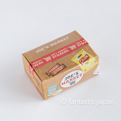 Die-cut hologram flake stickers in a tiny delivery box -Joe's Market-