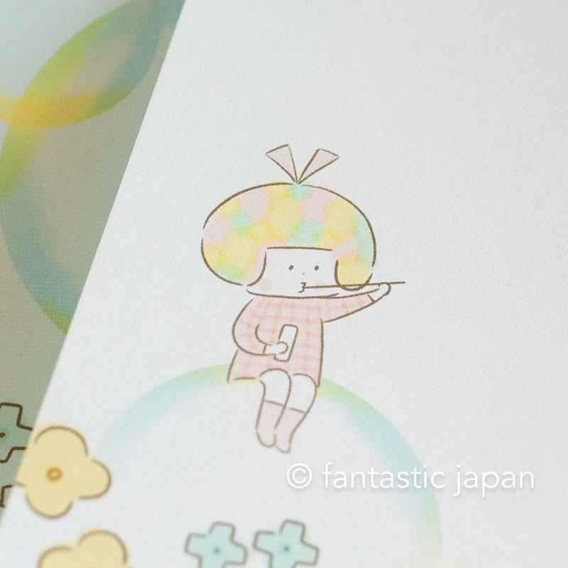 mizutama square memo pad -bubble-